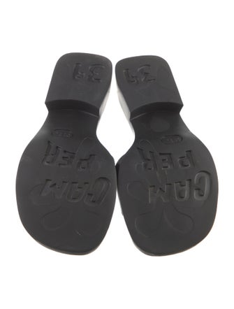 Camper Leather Embroidered Accent Slides