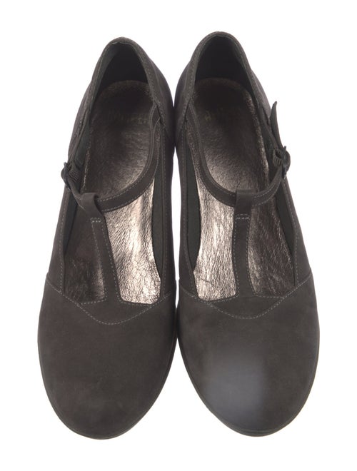 Camper Suede T-Strap Pumps