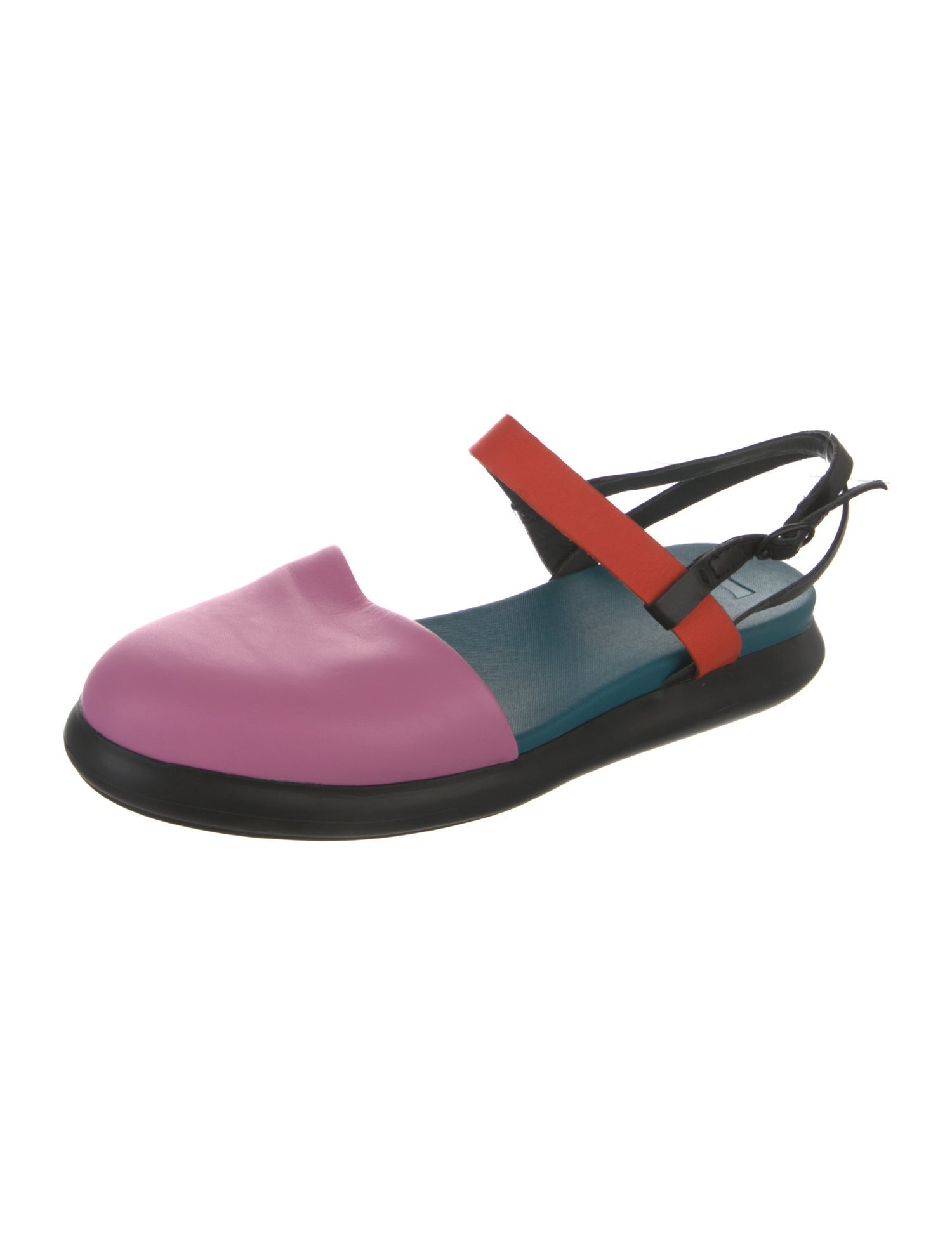Camper Leather Slingback Flats