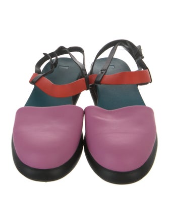 Camper Leather Slingback Flats