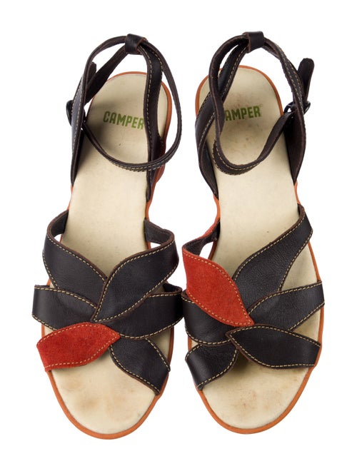 Camper Leather Colorblock Pattern Sandals