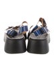 Camper Leather Colorblock Pattern Slingback Sandals