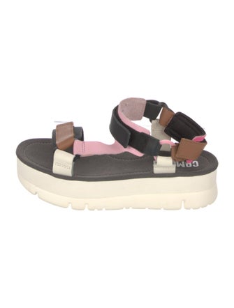 Camper Leather Colorblock Pattern Slingback Sandals