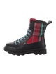 Camper Wool Patterned Combat Boots
