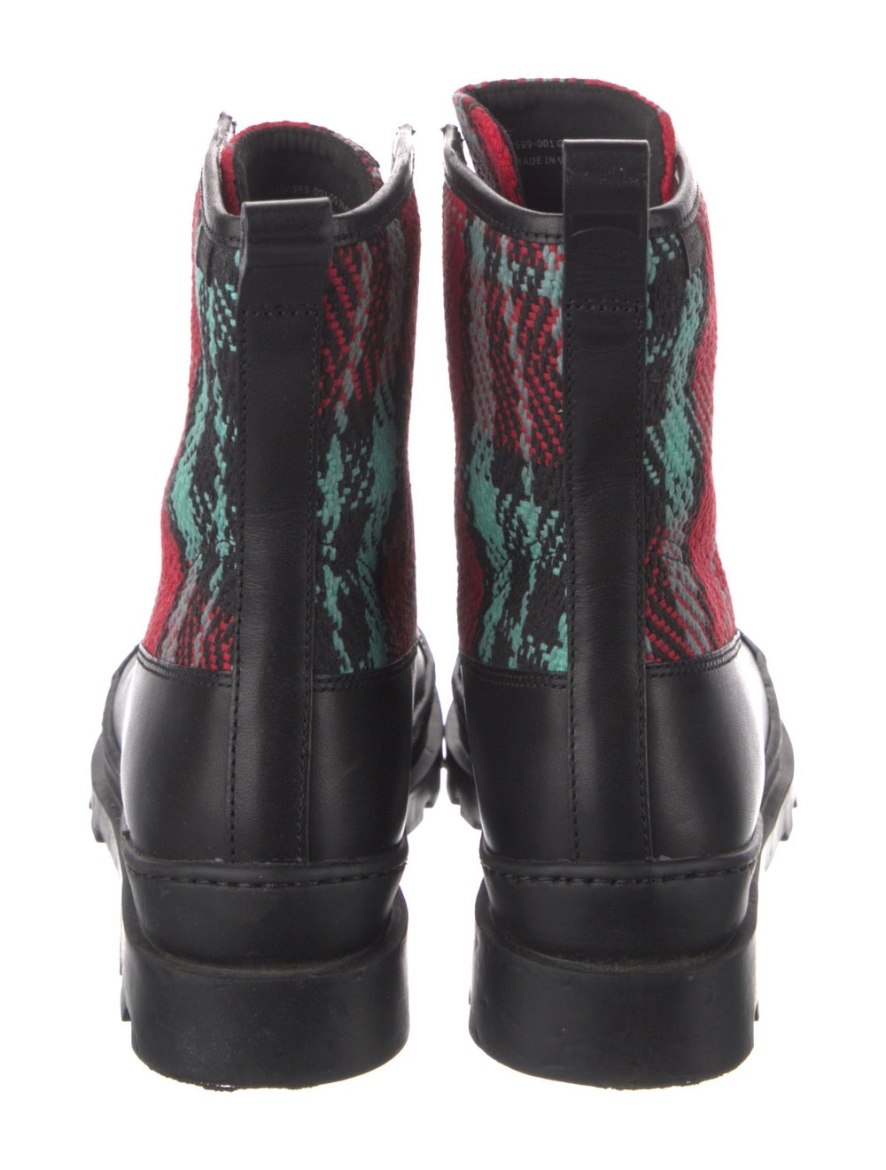 Camper Wool Patterned Combat Boots - image 4