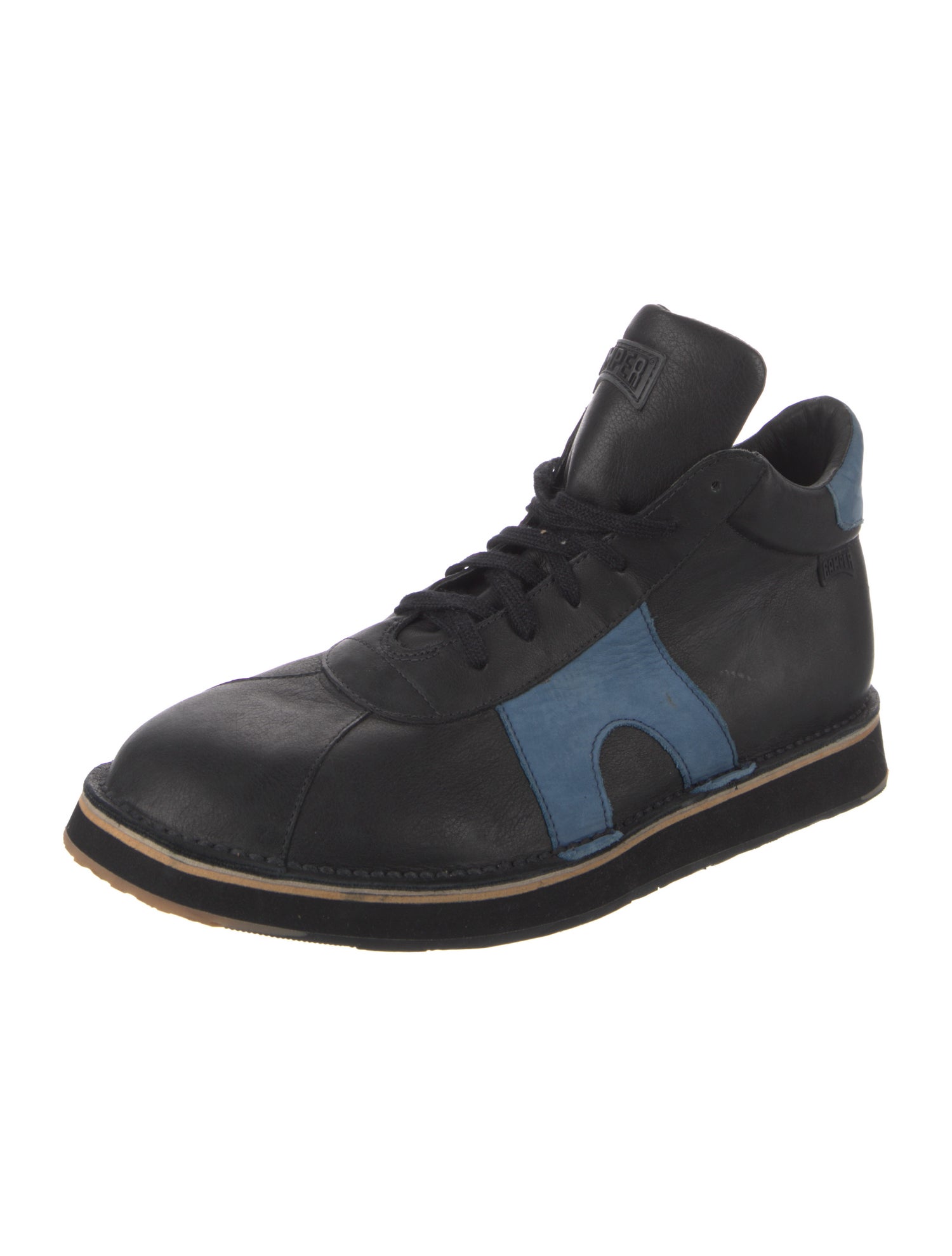 Camper Leather Colorblock Pattern Sneakers