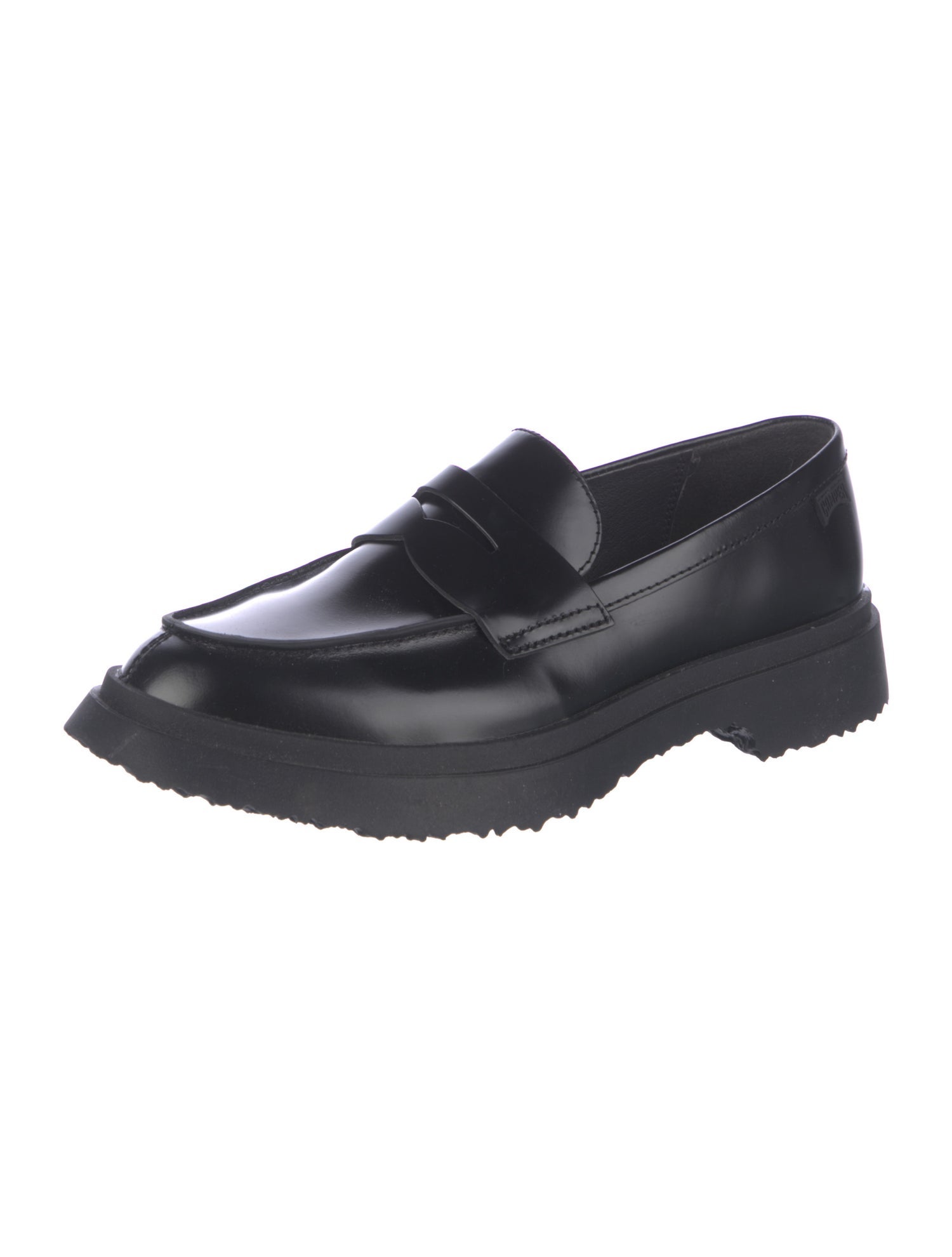 Camper Leather Cutout Accent Dress Loafers