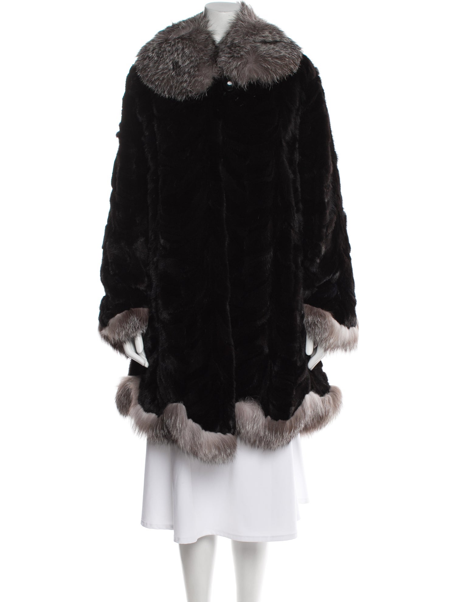 Casiani Mink Patterned Coat