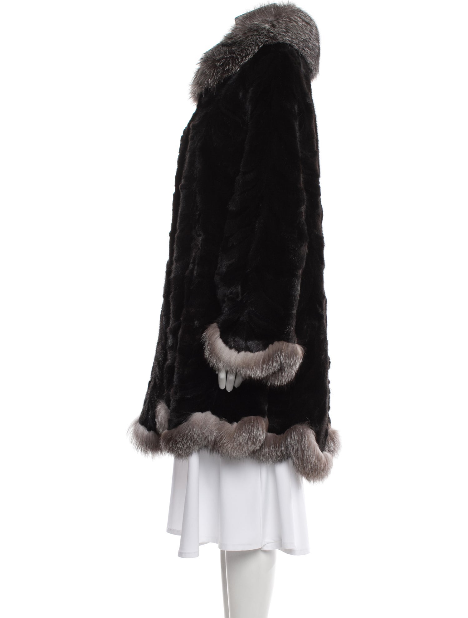 Casiani Mink Patterned Coat