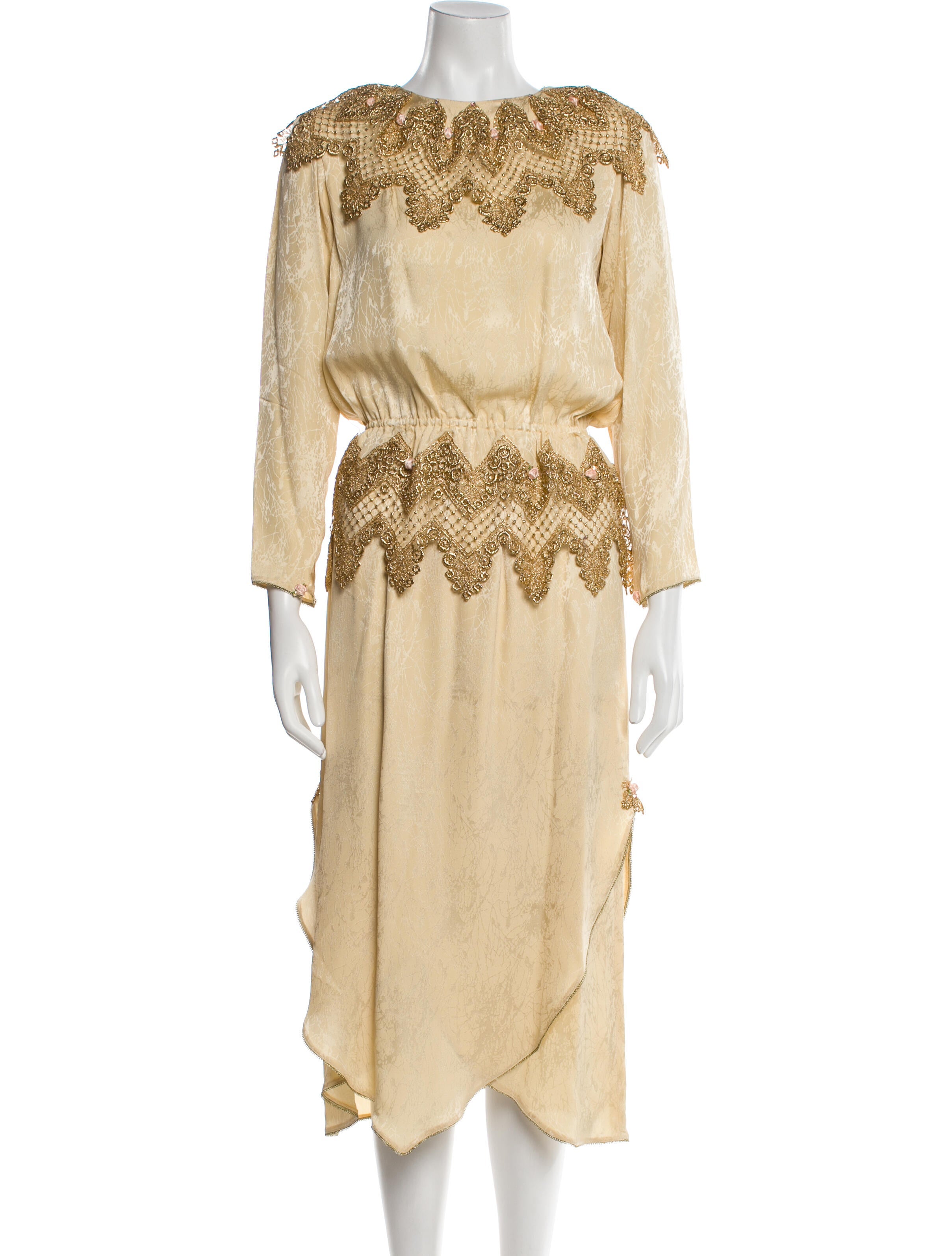 Carol Peretz Silk Striped Skirt Set