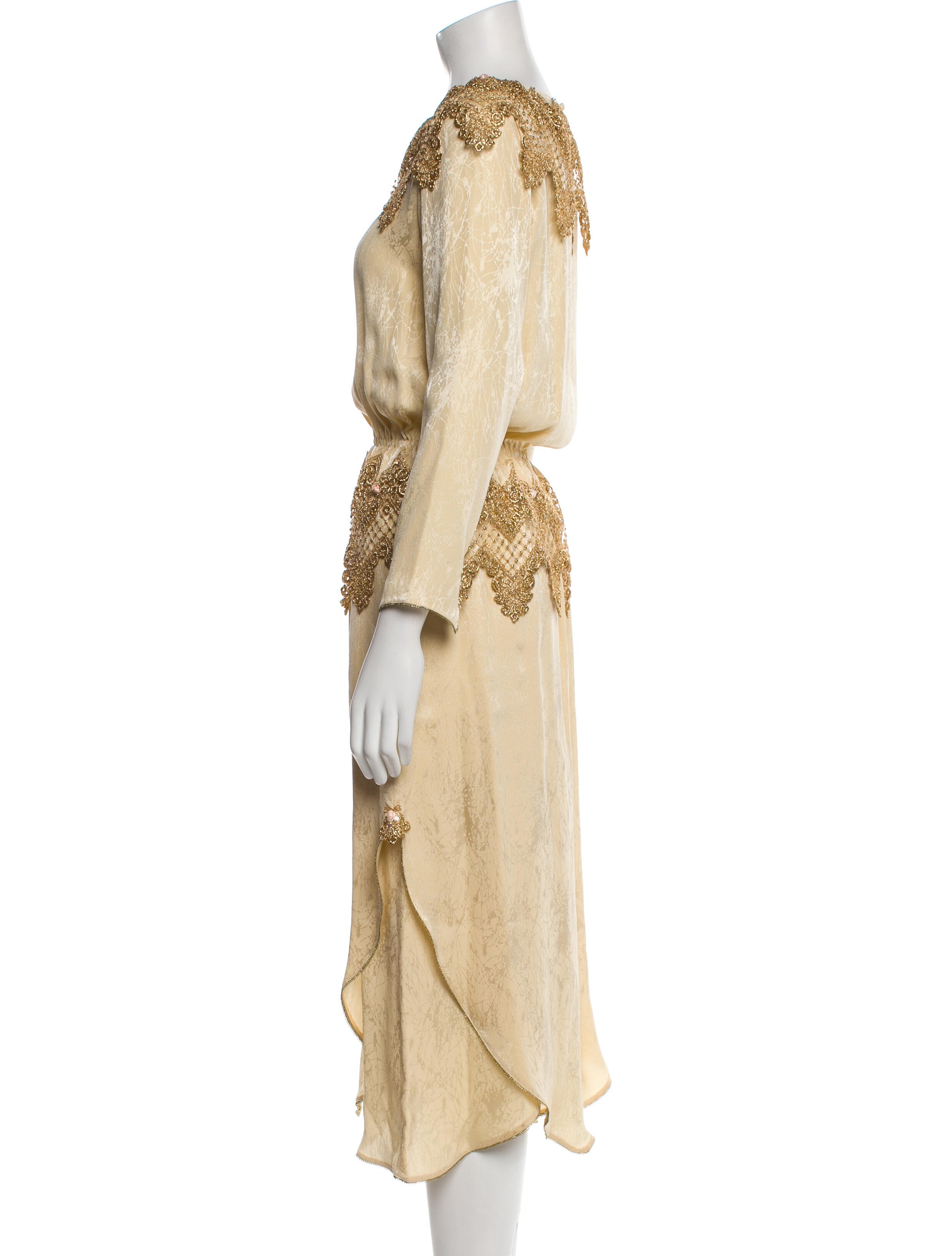 Carol Peretz Silk Striped Skirt Set