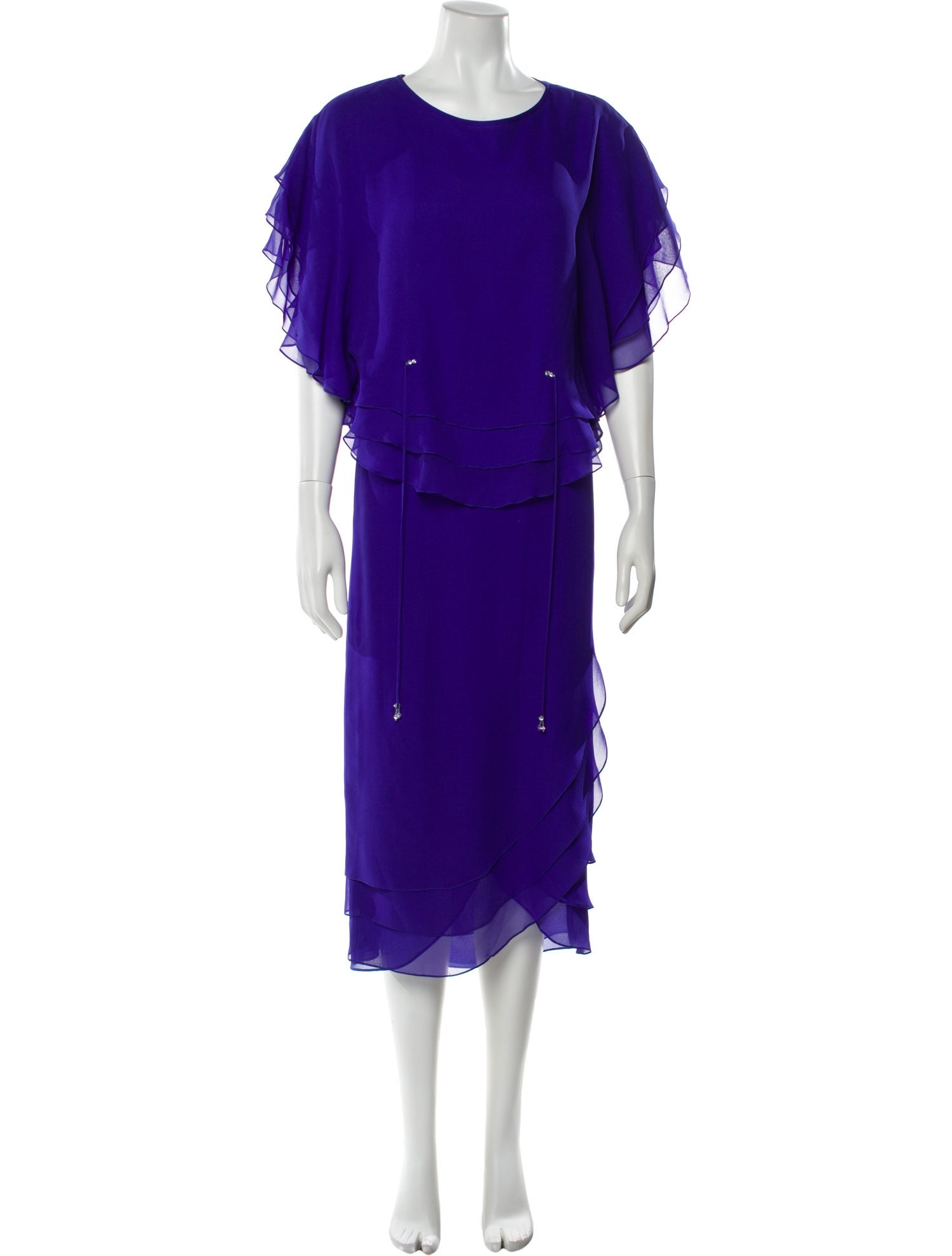 Carol Peretz Silk Ruffle Embellishment Skirt Set