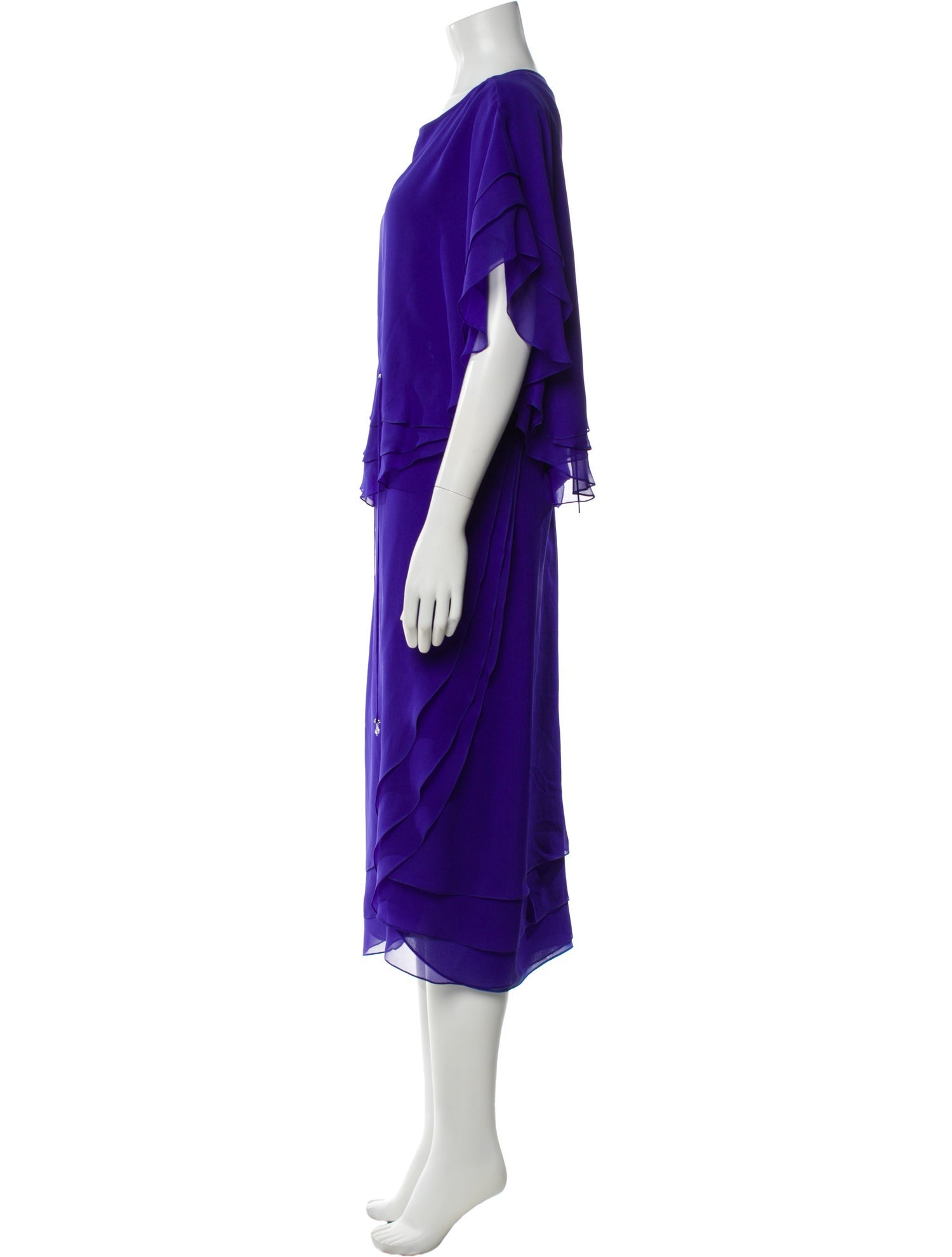 Carol Peretz Silk Ruffle Embellishment Skirt Set