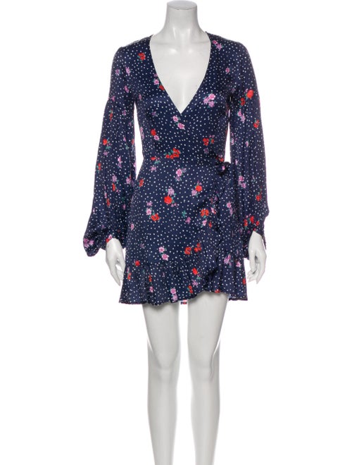 Capulet Floral Print Mini Dress Blue