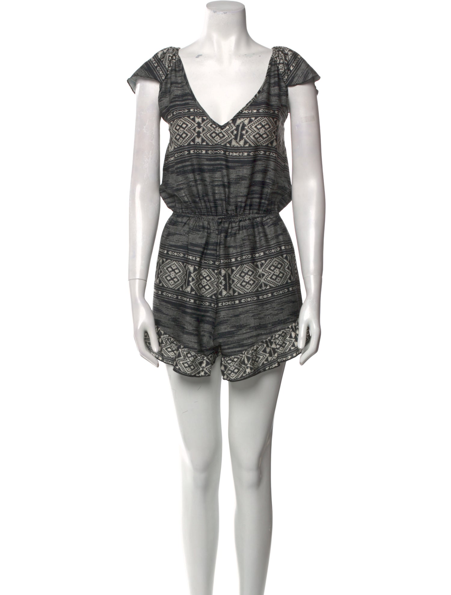 Capulet Printed V-Neck Romper