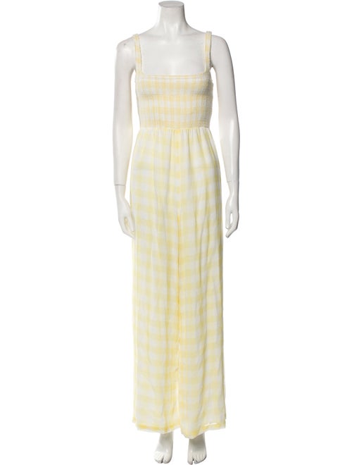 Capulet Plaid Print Square Neckline Jumpsuit