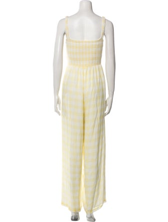 Capulet Plaid Print Square Neckline Jumpsuit