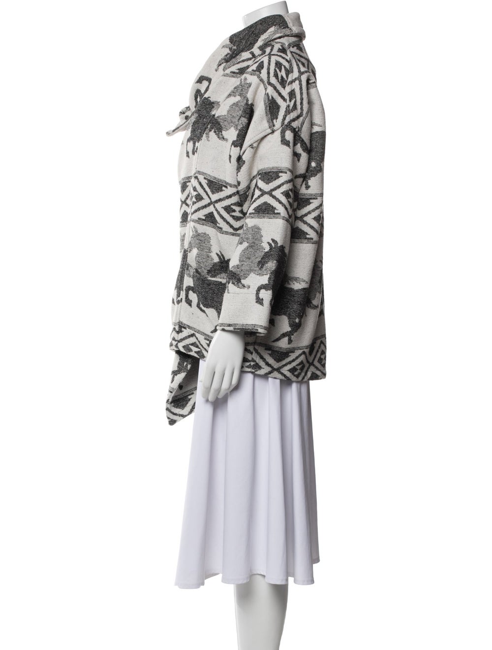 Capulet Jacket White Printed Pointed Collar - image 2