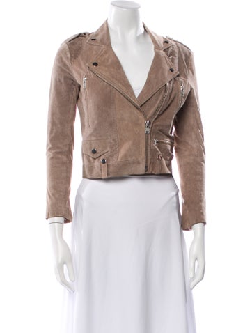 Pre-owned Capulet Suede Biker Jacket In Neutral