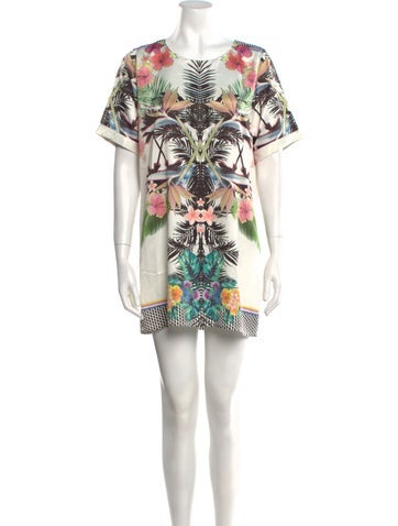 Pre-owned Capulet Printed Mini Dress In White