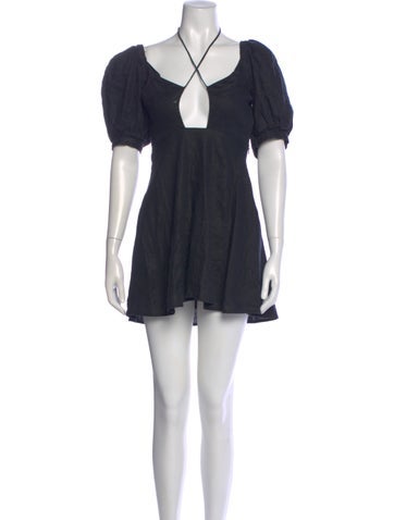 Pre-owned Capulet Linen Mini Dress In Blue