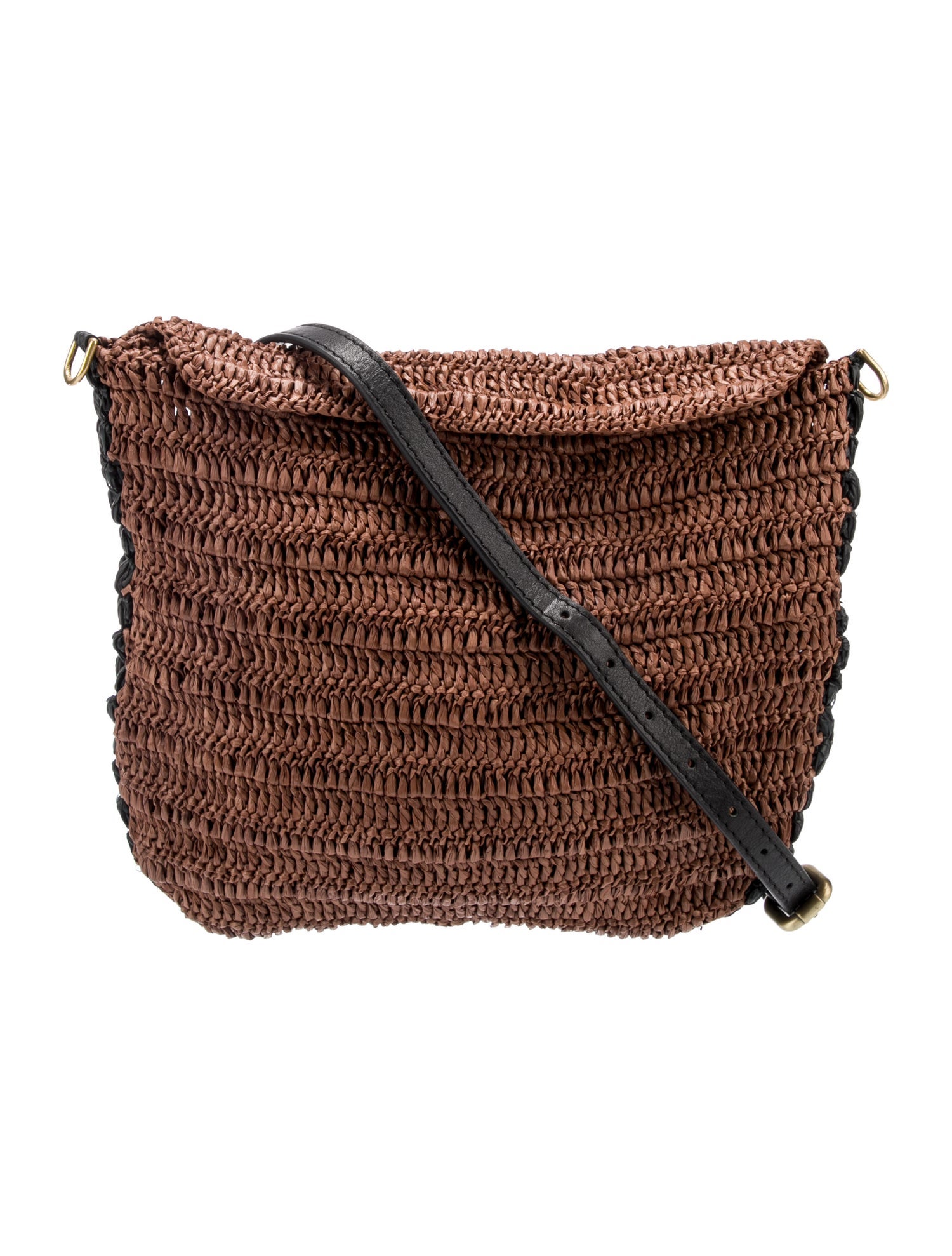 Kate Spade New York Straw Leathertrimmed Shoulder Bag Neutrals