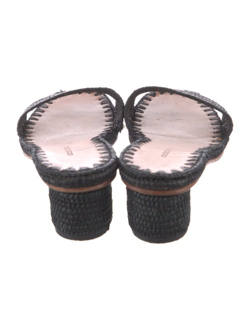 Carrie Forbes Straw Crochet Trim Slides