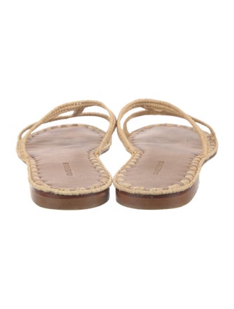 Carrie Forbes Straw Animal Print Flats