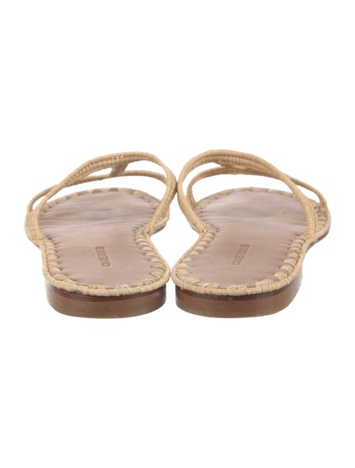 Carrie Forbes Straw Animal Print Flats