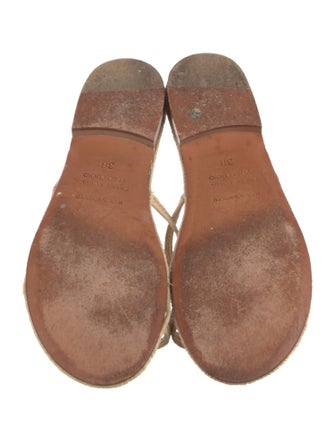 Carrie Forbes Straw Animal Print Flats