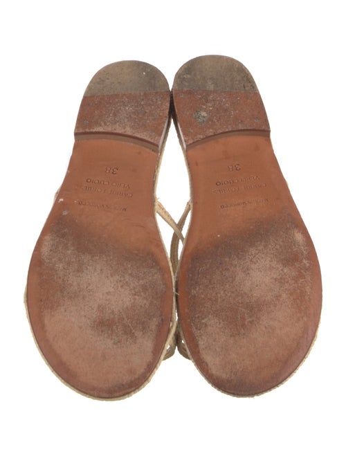 Carrie Forbes Straw Animal Print Flats