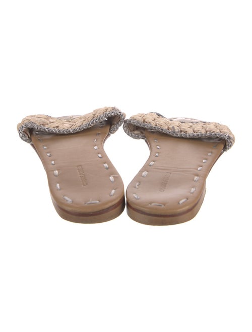 Carrie Forbes Raffia Patterned Slides