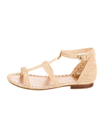 Carrie Forbes Straw Gladiator Sandals