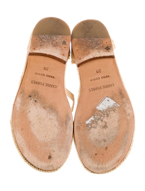 Carrie Forbes Straw Gladiator Sandals