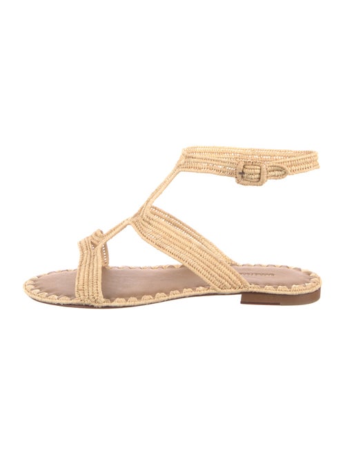 Carrie Forbes Straw Gladiator Sandals