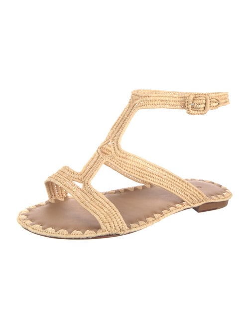 Carrie Forbes Straw Gladiator Sandals