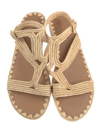 Carrie Forbes Straw Gladiator Sandals