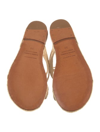 Carrie Forbes Straw Gladiator Sandals