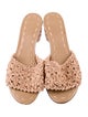 Carrie Forbes Straw Animal Print Slides