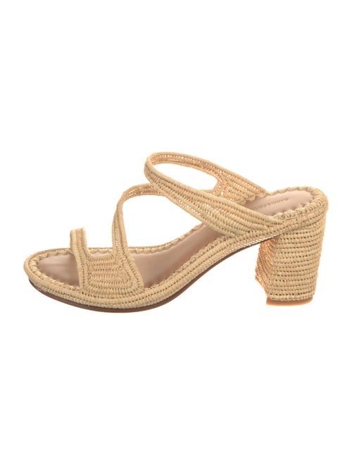 Carrie Forbes Raffia Cutout Accent Sandals