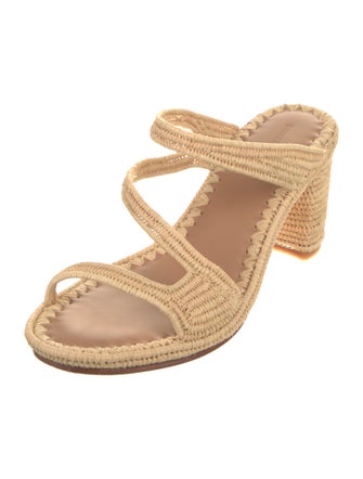 Carrie Forbes Raffia Cutout Accent Sandals