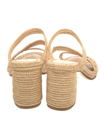 Carrie Forbes Raffia Cutout Accent Sandals