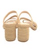 Carrie Forbes Raffia Cutout Accent Sandals