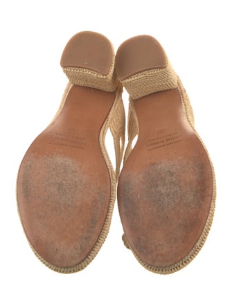 Carrie Forbes Raffia Cutout Accent Sandals