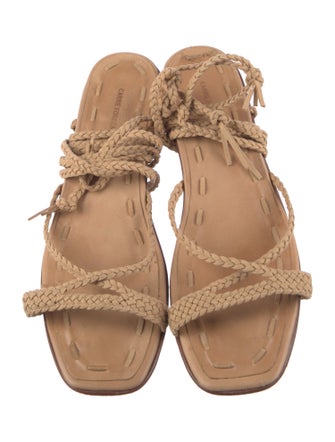 Carrie Forbes Raffia Braided Accents Sandals