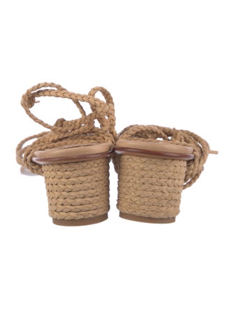 Carrie Forbes Raffia Braided Accents Sandals