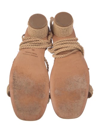 Carrie Forbes Raffia Braided Accents Sandals