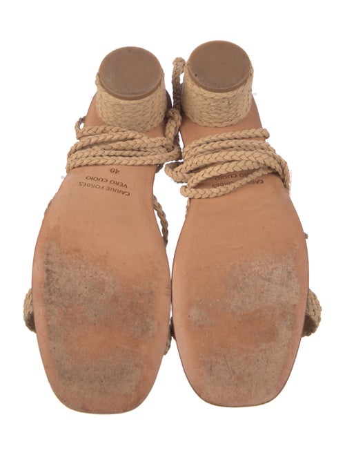 Carrie Forbes Raffia Braided Accents Sandals