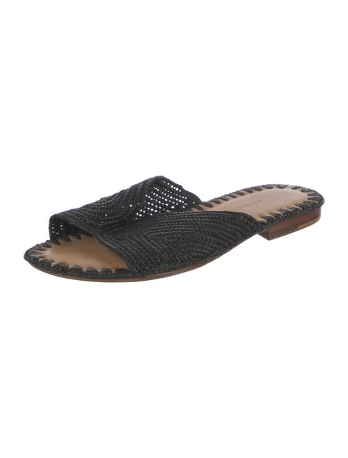 Carrie Forbes Raffia Mesh Accents Slides