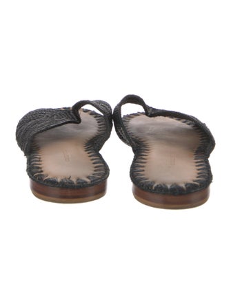 Carrie Forbes Raffia Mesh Accents Slides